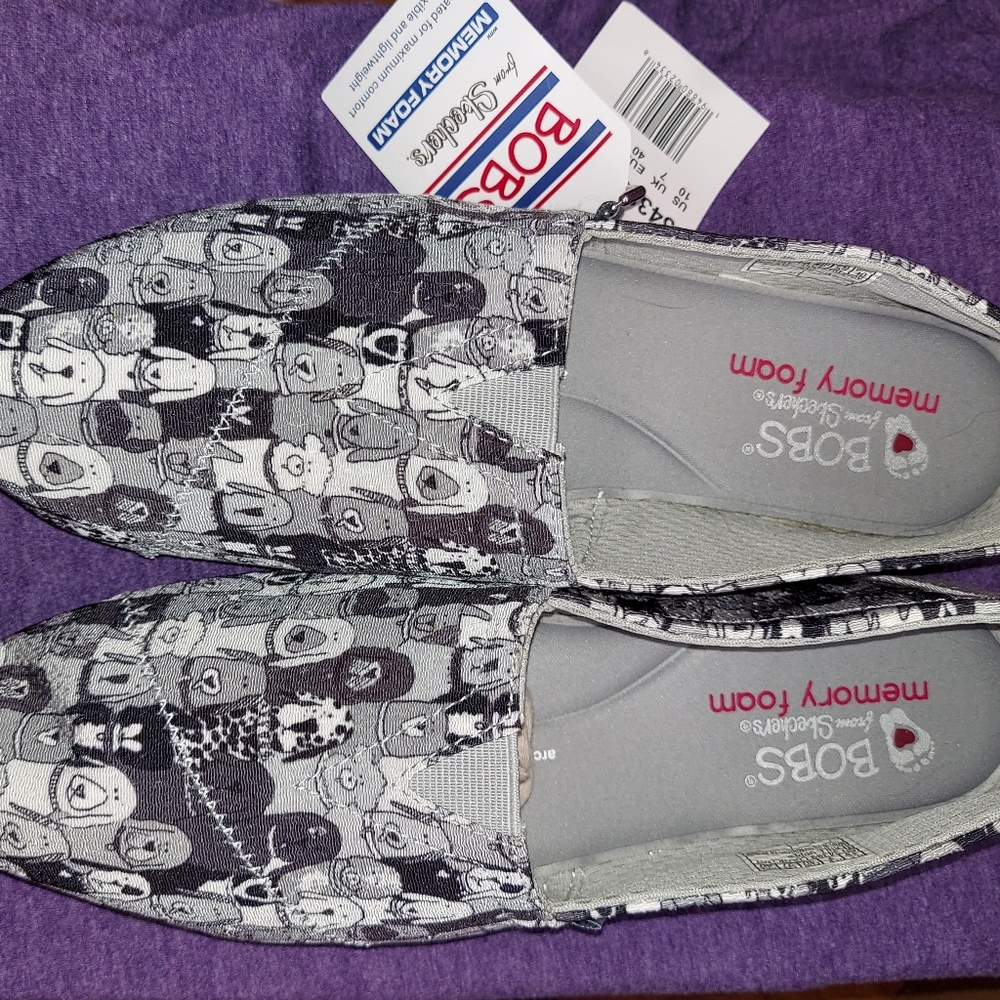 BOBS Gray Slip-On Shoes